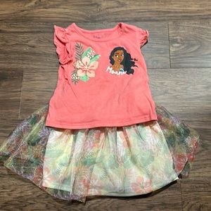 Girls outfit. Size 2T. Small little mark on shirt. No stains or flaws on skirt.